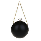 Round Shape Silver Clutch Ball Evening Bag Red Handbag WY64