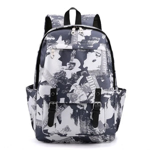 Camouflage Backpack for Teen Girls Boys Polyester Schoolbag