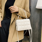 Embossed Flap Crossbody Bag Women's Mini Handbag Purse