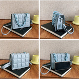 Embossed Flap Crossbody Bag Women's Mini Handbag Purse