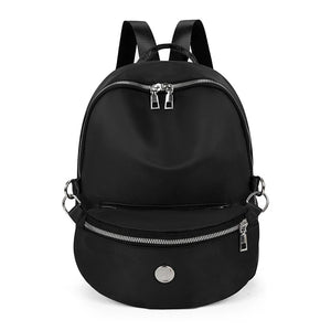 Ladies Double Pocket Oxford Fabric Backpack Lightweight Women's School Bag