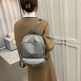 Ladies Double Pocket Oxford Fabric Backpack Lightweight Women's School Bag