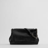 Texture Folding Women's Leather Handbag Shoulder Bag