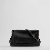 Texture Folding Women's Leather Handbag Shoulder Bag