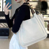 Japanese Style Canvas Tote Bag with Large Capacity