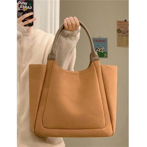 Japanese Style Canvas Tote Bag with Large Capacity