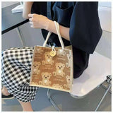 Small Fresh Japanese Linen Tote Bag for Student Lunch