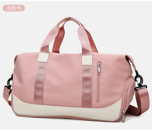 Women's Portable Travel Bag Wet Dry Separation Large Capacity Yoga Fitness Bag