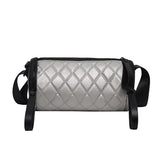 Lingge Single Shoulder Cylinder Women's Bag Wide Shoulder Belt Messenger Bag