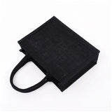 Women Jute Tote Bags Burlap Soft Handle Shopping Organizer Storage Handbag
