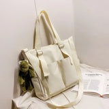 Waterproof Nylon Large Tote Shoulder Bag for Women