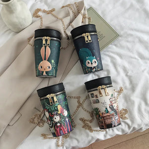 Women's Cartoon Chain Messenger Bag Mini Shoulder Bag