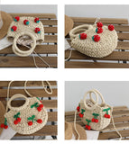 Cherry Small Fresh Straw Bag Hand-Woven Bag Strawberry Messenger