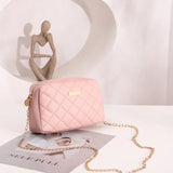 Embroidered Square Bag Chain Messenger Bag Small Shoulder All-Match Wallet