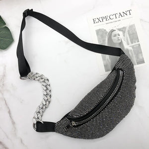 Full Diamond Waist Bag Women's Messenger Bag Rhinestone