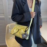 Girl Small Square Bag with Sweet Bow Cross-Body Shoulder Bag