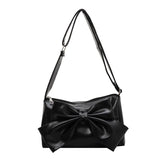 Girl Small Square Bag with Sweet Bow Cross-Body Shoulder Bag