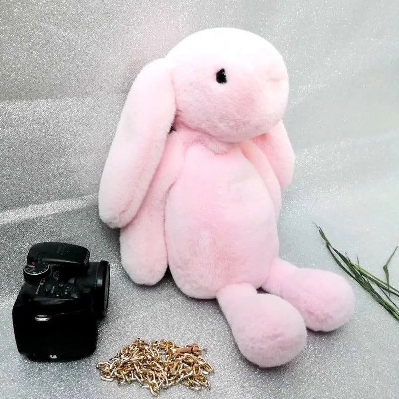 Rex Rabbit Plush One Shoulder Messenger Rabbit Bag Chain