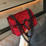 Soft Leather Chain Shoulder Bag