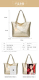 Women's Crocodile Pattern Shoulder Bag - Large Capacity Shopping Bag