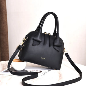 Small PU Leather Shoulder Bag for Women Diagonal Zipper Shell Bag