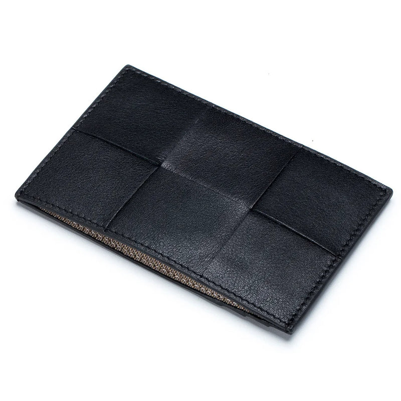 Leather Woven Ultra-thin Card Bag in Lattice Design