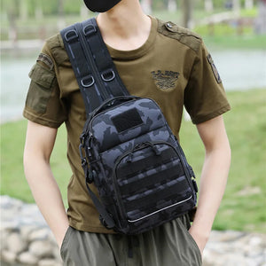 Men's Outdoor Camo Chest Bag Backpack Tactical Shoulder Bag