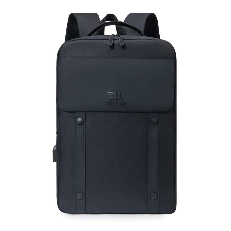 Waterproof backpack with USB port for men
