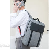 Waterproof backpack with USB port for men
