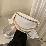 Plaid Chest Bag for Women Street Style Messenger Waist Bag
