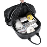 Retro PU Leather Women's Backpack with Large Capacity