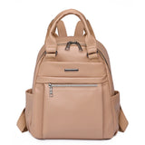 Soft Leather Women's Backpack - Waterproof Travel Bag