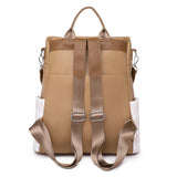 Women's Rhombus Stitching Pattern Backpack - Multi-functional PU Backpack