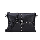 Skull Envelope Bag PU Leather Shoulder Clutch Large Capacity Casual Women's Bag