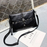 Skull Envelope Bag PU Leather Shoulder Clutch Large Capacity Casual Women's Bag
