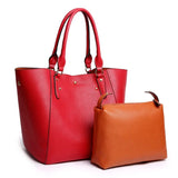 Women's PU Leather Shoulder Bag Retro Large Capacity Handbag
