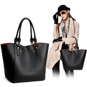 Women's PU Leather Shoulder Bag Retro Large Capacity Handbag