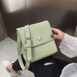 Women's PU Leather Shoulder Bag Mini Messenger Wild Small Square Bag
