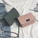Women's Shoulder Bag PU Leather Turn Lock Chain Messenger Bag