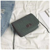 Women's Shoulder Bag PU Leather Turn Lock Chain Messenger Bag