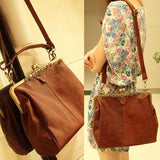 Women's PU Leather Shoulder Bag Soft Retro Handbag Crossbody Bag