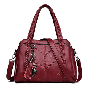 Women's PU Leather Mother Bag Large Capacity Shoulder Messenger Bag