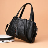 Women's PU Leather Mother Bag Large Capacity Shoulder Messenger Bag