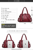 Women's PU Leather Mother Bag Large Capacity Shoulder Messenger Bag