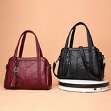 Women's PU Leather Mother Bag Large Capacity Shoulder Messenger Bag