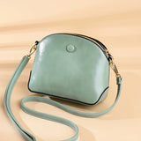 Women's PU Leather Shoulder Bag Retro Mini Shell Messenger Bag