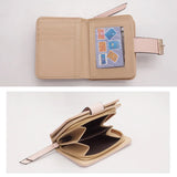 Women's Short Wallet Zipper Wallet Hollowed Out Leaf Small Wallet