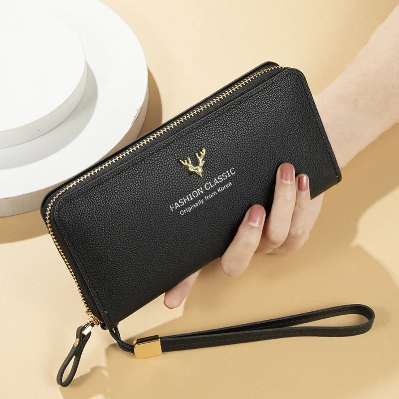 Women's Zipper Handbag Long Wallet Large Capacity Mobile Phone Bag