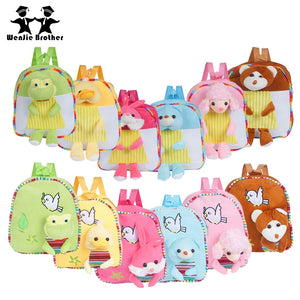 3D Cartoon Plush Kids Backpack Animal Schoolbag for Boys and Girls