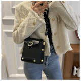 Mini PU Shoulder Bags Rivet Waterproof Crossbody Phone Bag